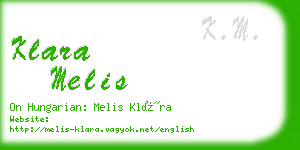 klara melis business card